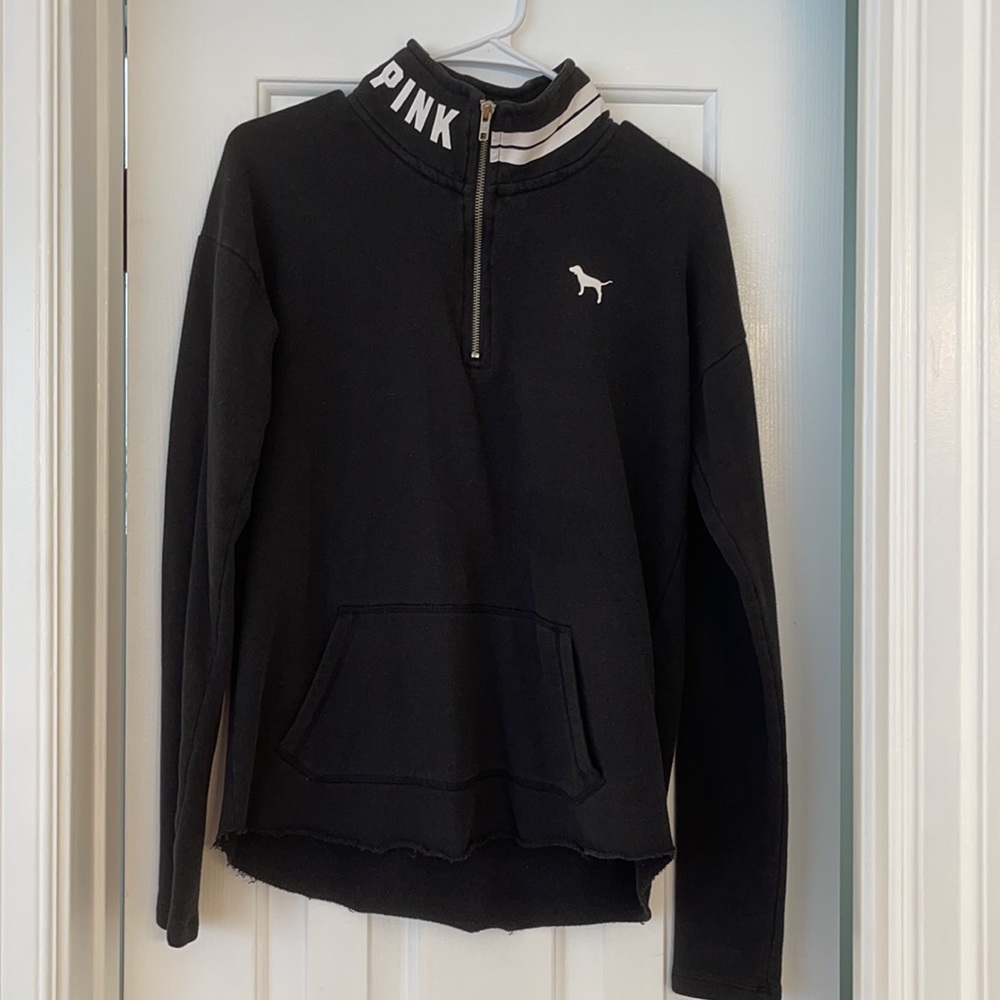 PINK Black Quarter Zip